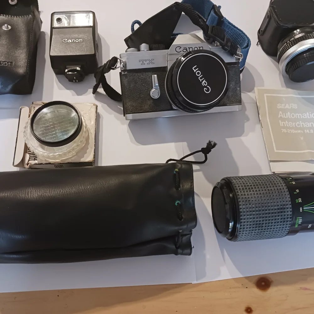 Canon TX Black and Silver Camera Set